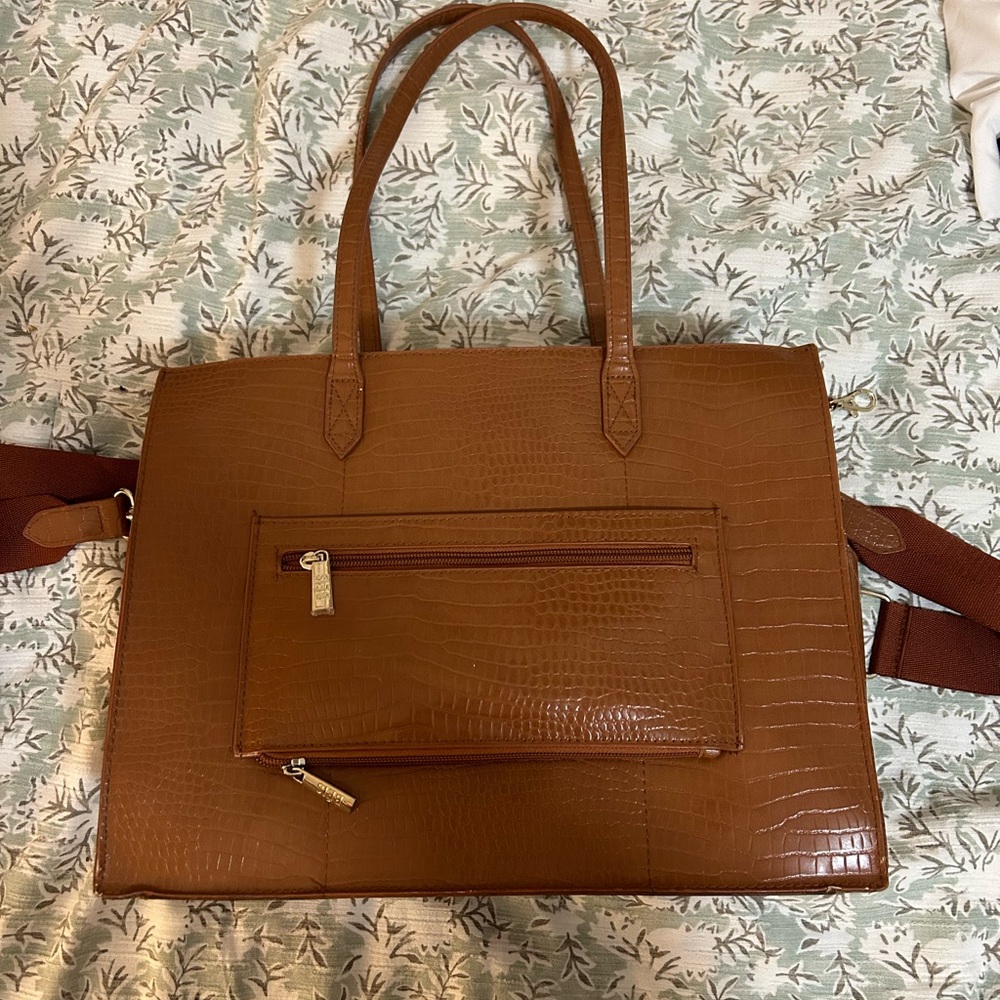 BEIS Large Work Tote in Maple Croc